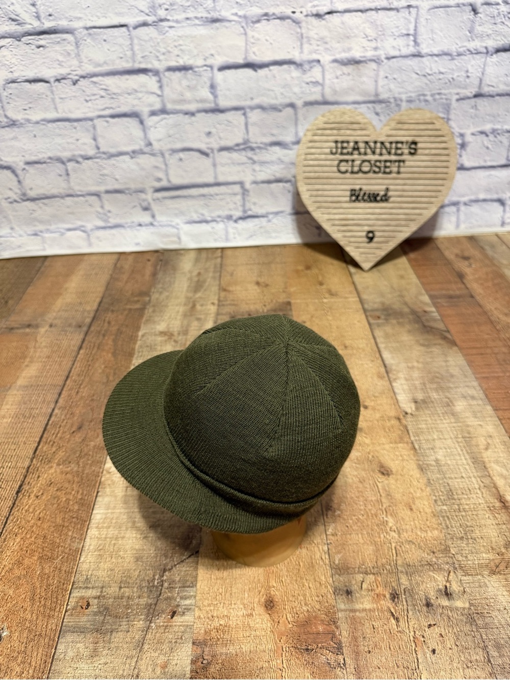 Mil-Tec by Sturm Olive Green 100% Wool Jeep Cap / Watch Cap with Brim US Army St - Picture 2 of 10